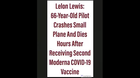 Get the shot they said. It's effective they said. It was. Crashed his plane he did. Dead he is.🛩️