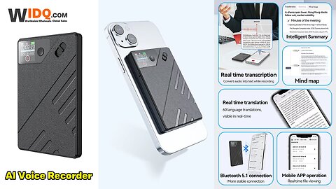 🎙️ Smart AI Voice Recorder – 25H Recording & 189+ Language Translation 🌍