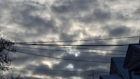 "Clouds" blocking the white sun(blue hue) and the yellow sun