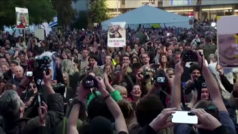 Israelis cheer, cry as hostages are released to Red Cross