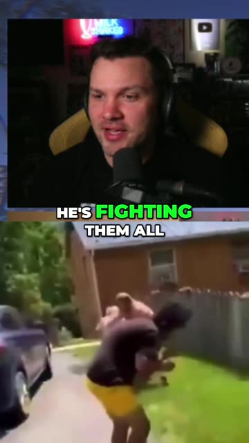 GIANT MAN Knocks Out Several Karen's Attacking Him