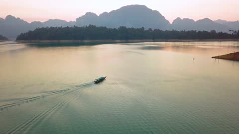 Small boat in a great heavenly place