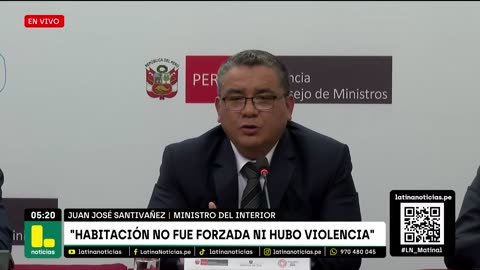 Ministro Santiváñez sobre muerte de Nilo Burga: "La puerta de la habitación no está forzada"