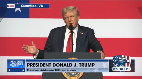 President Trump Addresses Military Leaders, Live From Quantico, Virginia