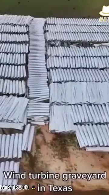 These "green" and "renewable" wind turbine blades have outlived their 20-year lifespan