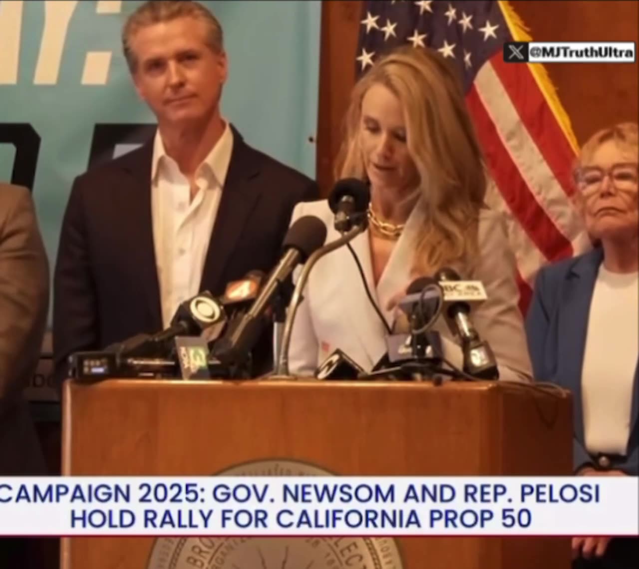 Gavin Newsome’s bimbo wife has a really bad case of TDS…