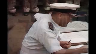 Stunning restored footage of the Japanese Surrender on the USS Missouri, today 2 Sept. 80 years ago!