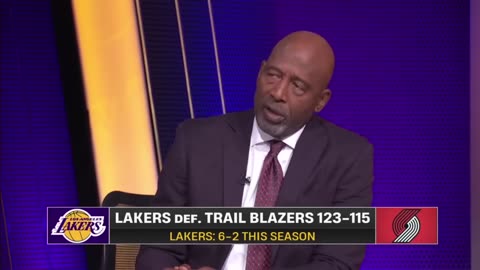 Nick Smith JR. COURTSIDE INTERVIEW | Los Angeles Lakers beat Portland Trail Blazers 123-115