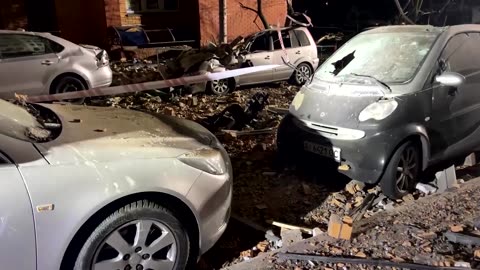 Russian drone and missile attack sparks fires, blasts in Kyiv