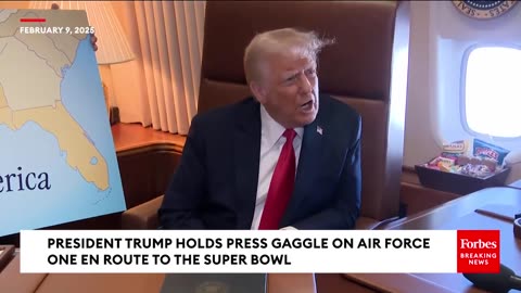 President Donald Trump On Air Force One Taking Multiple Questions From Reporters, February 9th, 2025