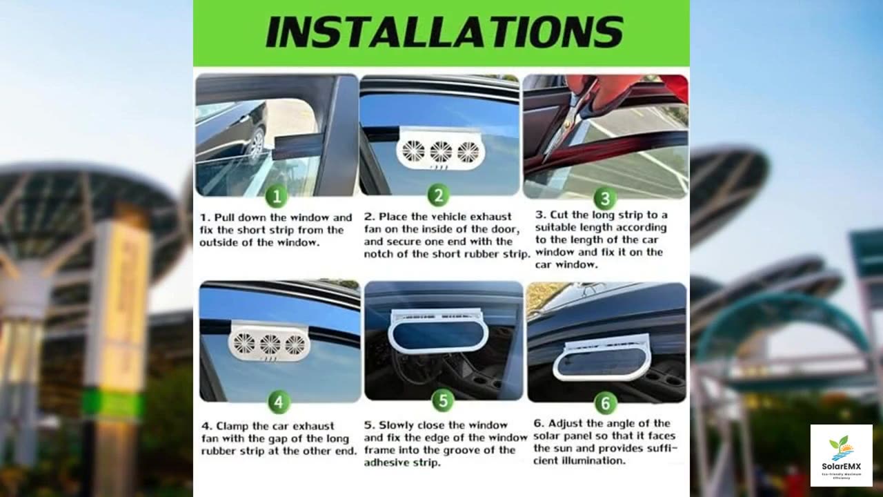 EOHMAK Car Solar Powered Exhaust Fan