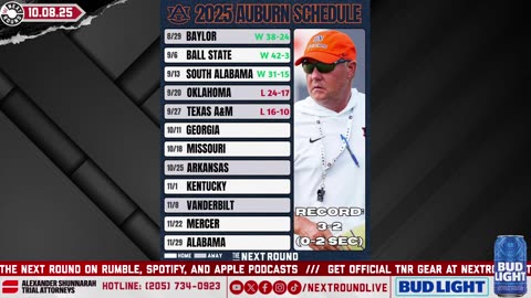 How Auburn Can END the Georgia Streak, Is Alabama the SEC FAVORITE? Oklahoma v. Texas | TNR 10/8/25