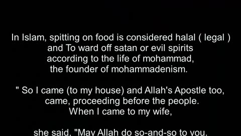 Spitting on food is halal