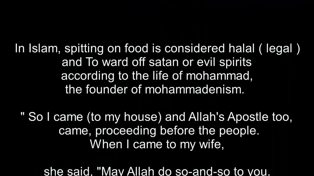 Spitting on food is halal
