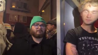Trump supporters and Portland locals chant “USA! USA! USA!” outside of Portland ANTIFA Safehouse