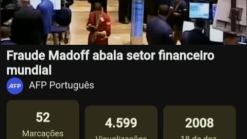 Fraude Madoff abala setor financeiro mundial. 2008/12/28