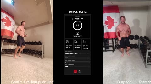 Everyday 300 push ups and 150 Burpees!