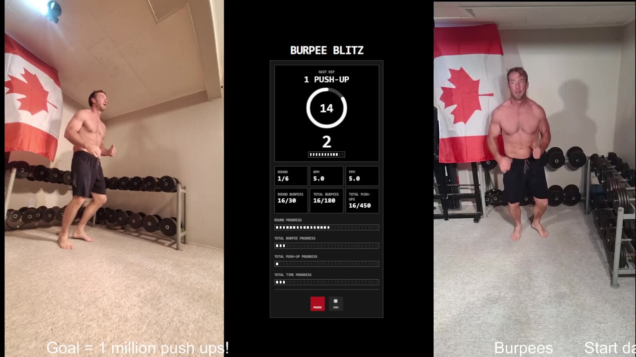 Everyday 300 push ups and 150 Burpees!