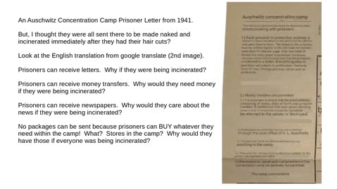 Auschwitz letter and package to Theresienstadt