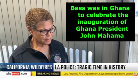 Mayor Bass Fiddles in Ghana: while L.A. Burns