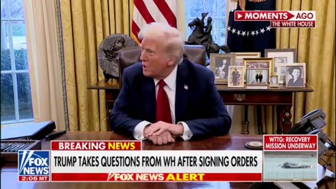 President Trump: tariffs on Mexico and Canada go into effect, China will be next.