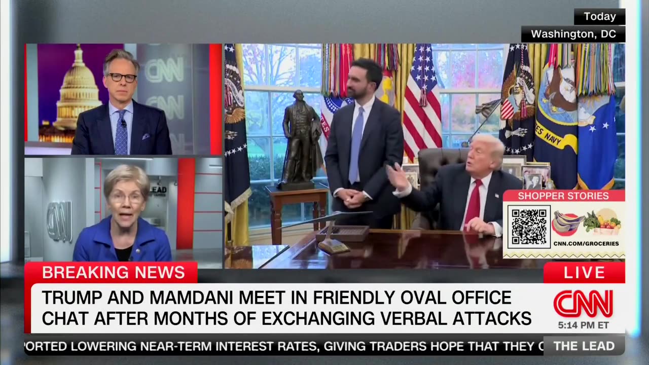 Elizabeth Warren Suggests Trump Jealously Wants To Take Mamdani's 'Shine' And 'Rub It 'On Himself