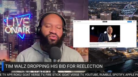 The Arrington Gavin Show "TIM WALZ DROPS OUT OF GOV RACE"