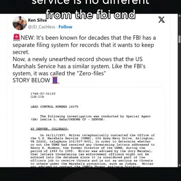 SCOOP: U.S. Marshals Service Has System for Hiding Sensitive Records