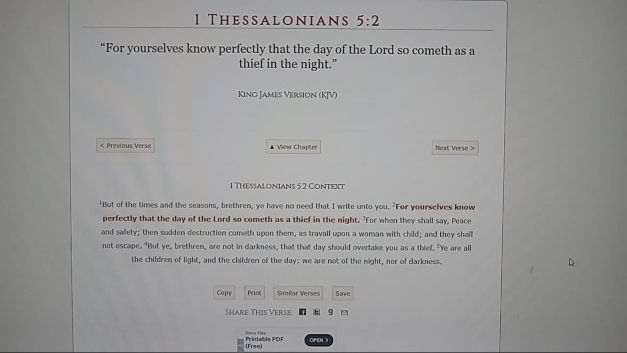 THE DAY OF THE LORD SO COMETH AS A THIEF IN THE NIGHT....