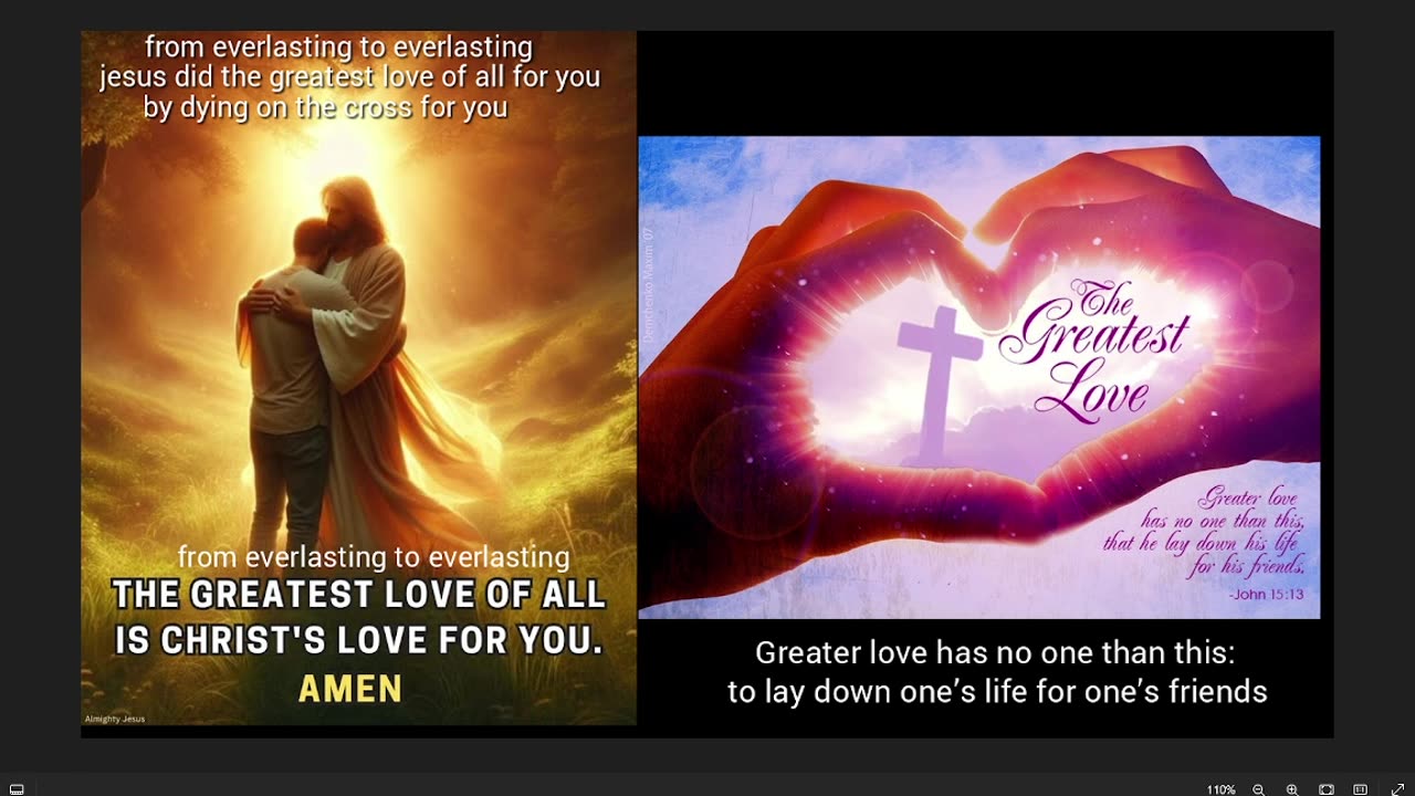 jesus did the greatest love of all for you by dying on rhe cross for you