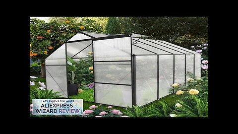 Greenhouse Garden 6x10 Ft Polycarbonate Greenhouse With Raised Base and Anchored Aluminum Review