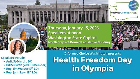 Health Freedom Day in Olympia Jan 15 2026