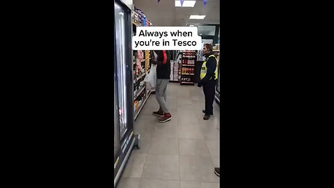 Nigger makes chimp noises as he steals from TESCO