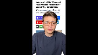 Victor Reacts: Liberal University Goes All In on Ant-White Racism
