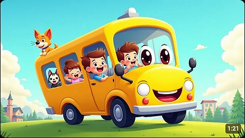 The Wheels on the Bus _ Fun Nursery Rhyme for Kids _ Kids Bright Corner