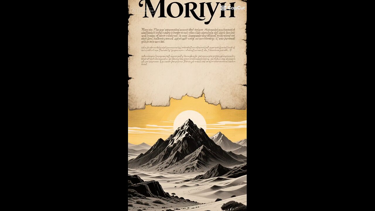 “Take your son, your only son, whom you love—Isaac—and go to the region of Moriah.