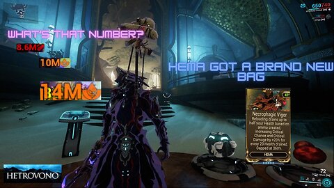 [Warframe] Necrophagic Vigor, Millions of Damage.