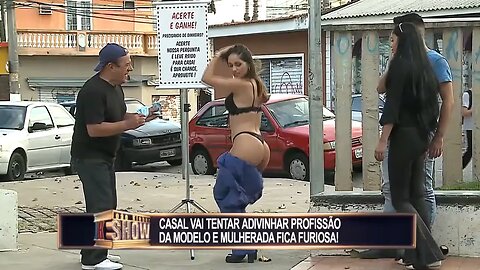 couple takes part in game with model and women are outraged