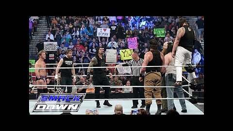 Roman Reigns, Dean Ambrose & Chris Jericho vs. Bray Wyatt, Harper & Rowan SmackDown, Jan. 28, 2016
