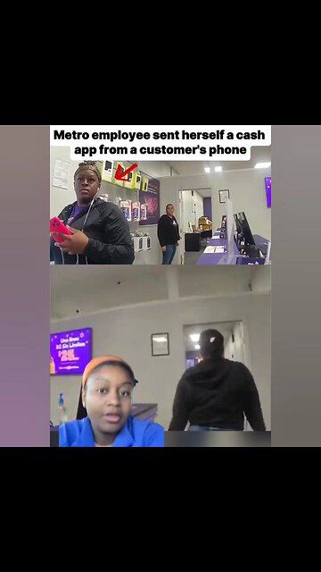Metro worker caught sending herself money from customer's phone #metropcs #gettingcaught #japd