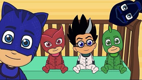 MUSIC FOR KIDS FIVE LITTLE BABIES • With Pj Masks