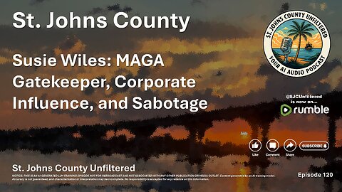 Episode 120 - Susie Wiles: MAGA Gatekeeper, Corporate Influence, and Sabotage
