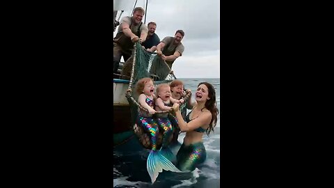 brave baby rescued three little mermaids from danger