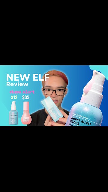 New from Elf Cosmetics! ✨ Thirst Burst Drops, Glow recipe dupe!? 😱💯 1% Hydrating hibiscus complex, 5% Niacinamide, and Hyaluronic acid 💦 Link in description to get yours now 🥰✨