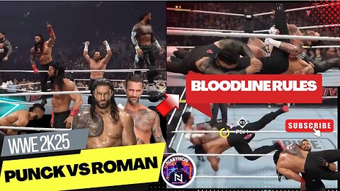 Roman Reigns And CM Punk Engage In WWE 2K25 BLOODLINE RULES