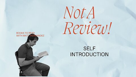 Who am I and why am I making book review videos?