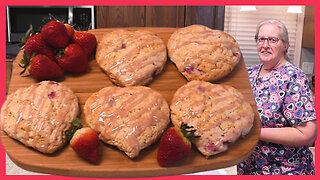 Scones with Strawberries, Valetine's Treat, Inspirational Thought