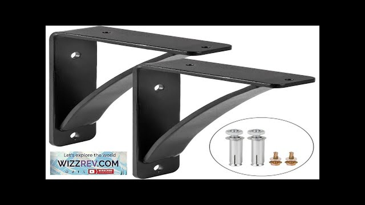 VEVOR 2 Pack Steel Shelf Brackets Heavy Duty Hand Welded Steel Brackets Review