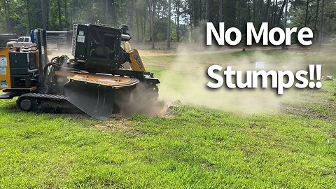 Stump Grinder Clears Our Yard! Big Improvements Coming Soon!