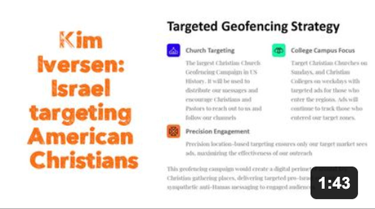 Kim Iversen: Israel targeting American Christians.